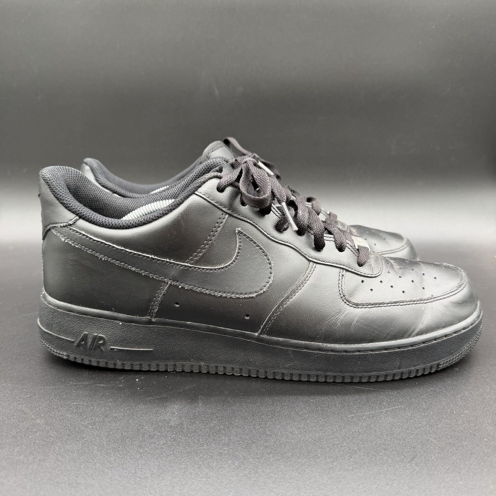 Nike Air Force 1 '07 Low Triple Black Mens Size 13